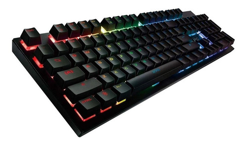 Teclado gamer XPG Infarex K10 QWERTY inglés US negro con luz 9 colores