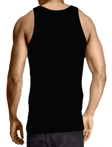 Imagem 2 de 2 de Lucinoze Camisetas-regata-lisa-básica-preta-promoção