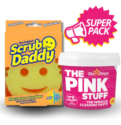 Scrub Daddy + Pasta Limpiadora Multiuso The Pink Stuff