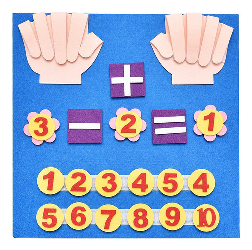 Juguete De Fieltro Para Contar Números Con Los Dedos Para La