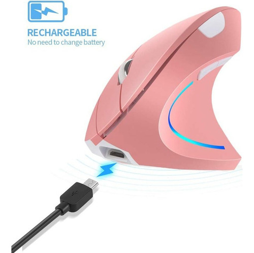 // Ratón Vertical Inalámbrico Recargable Ergonómico De 2,4 Y