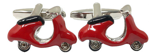 Mancuernillas Gemelos Diseños Originales Para Hombre Sarosa Color Rojo Moto