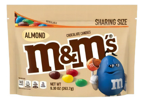 M&ms Almond Chocolate Ao Leite Com Amendoas 243g