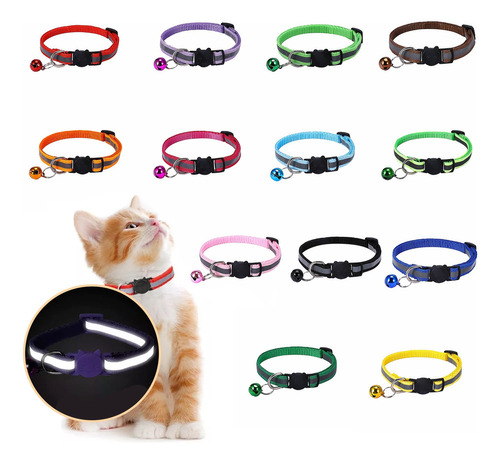 13 Collar De Luz Reflectante Para Perros Pequeños Y Gatos