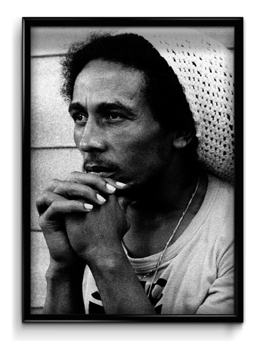 Cuadro Bob Marley M2 20x30 (marco + Lámina + Vidrio)