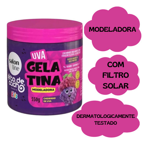 Gelatina Salon Line Kids Uva 550 Gr