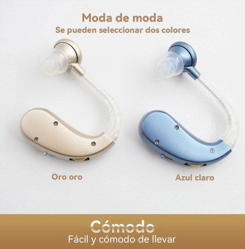 Auriculares Retroauriculares Recargables E Invisibles, 2 Pie