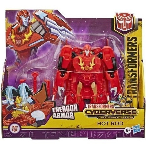 Muñeco Figura Transformers Cyberverse Hasbro Hot Rod Energon