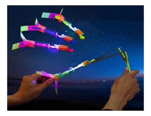 Pack 10 Voladores Con Luz Cumpleaños Sorpresas Piñatas
