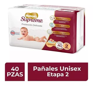 Pañales Desechables Huggies Supreme Etapa 2 Unisex