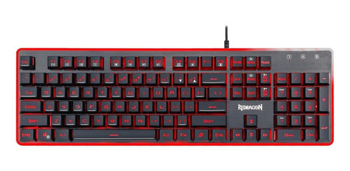 Imagen 1 de 4 de Teclado gamer Redragon Dyaus K509 QWERTY español latinoamérica color negro con luz de 7 colores
