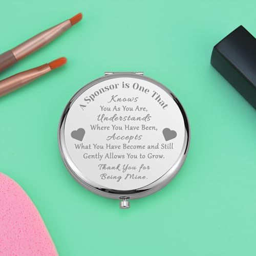 Espejo Compacto De Maquillaje Doble Cara 6.6 Cm Plateado