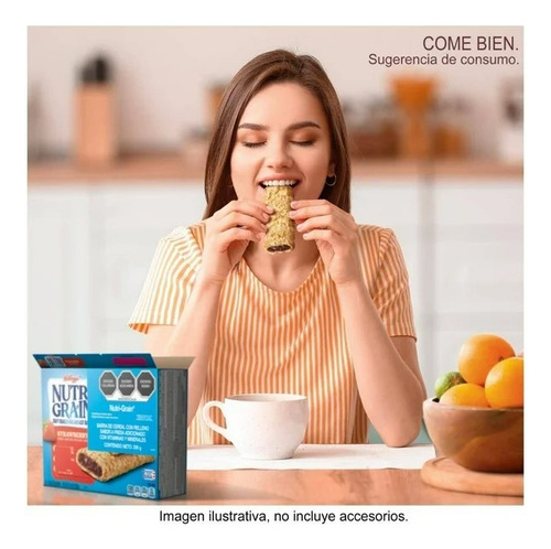 2 Pzs Barra De Cereal Kellogg's Nutrigrain Strawberry 8 Barr