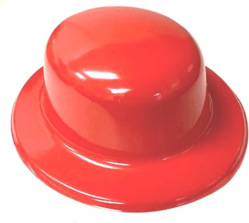 Awestar Bowler Sombrero Plastico Rojo Juego 12 Accesorio Par