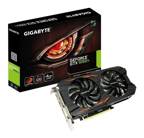 Imagen 1 de 2 de Tarjeta de video Nvidia Gigabyte GeForce 10 Series GTX 1050 Ti GV-N105TWF2OC-4GD OC Edition 4GB
