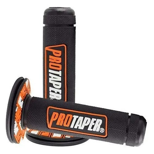 Puños Pro Taper Moto Naranja / Negro C/ Grip En Shoppingbike