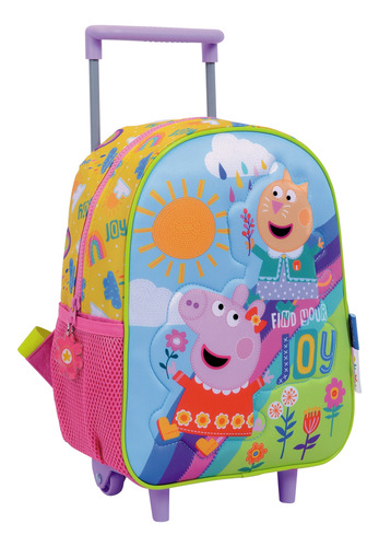 Mochila Peppa Pig Con Carrito 12p Wabro 11593 Infantil 