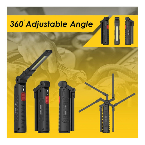 Portatil Linterna Led Recargable Cob Colgable Magnética