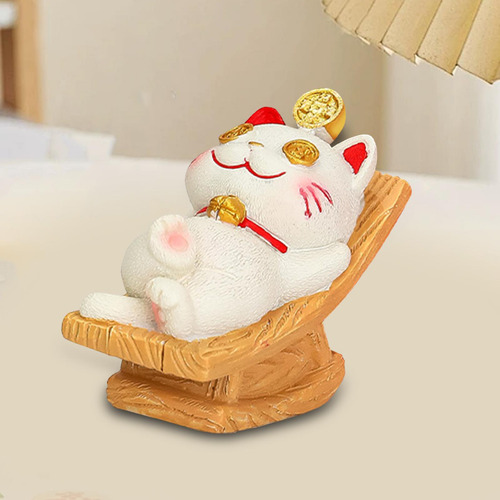 Lucky Cat Statue Kitten Figurine Collection Decoración