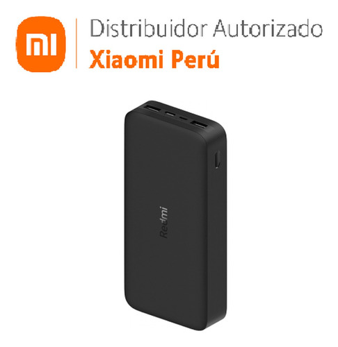 Xiaomi Redmi 18w Fast Charge Power Bank 20000mah Black Color Negro