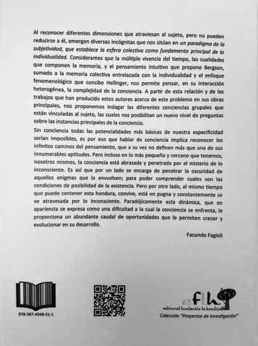 Facundo Fagioli - La Multiplicidad De La Conciencia