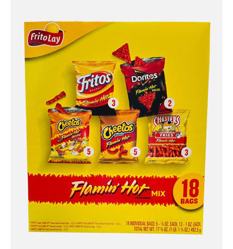 Frito-lay Sabritas Snacks Americanos 18 Pzs Sabor Mix