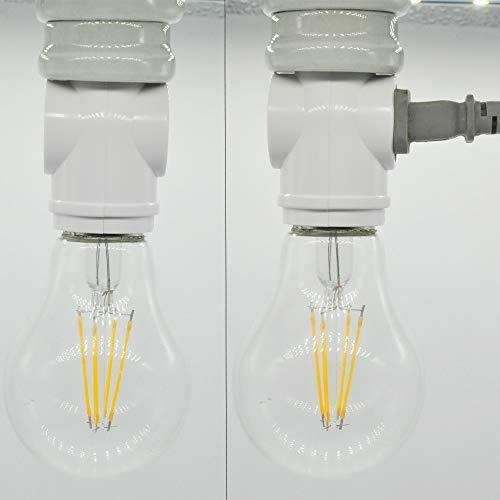 Adaptador Toma Luz 2 Conector Bombilla E26 Divisor Medio
