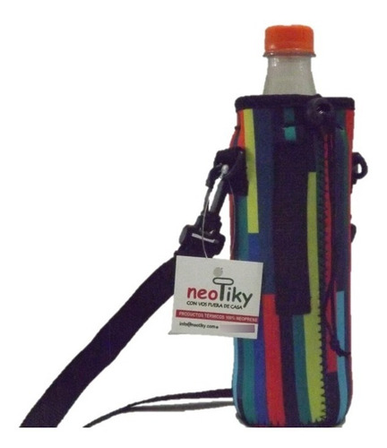 Imagen 2 de 3 de Combo Multicolor Viandera Con Funda Botellita Neoprene