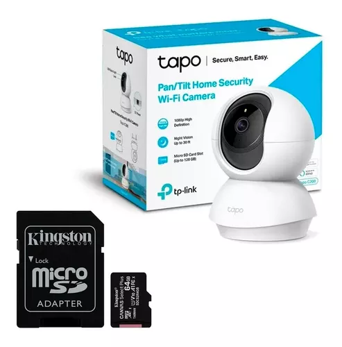 Camara Vigilancia TP-LINK TAPO C200 + Memoria Micro SD 64GB Full HD
