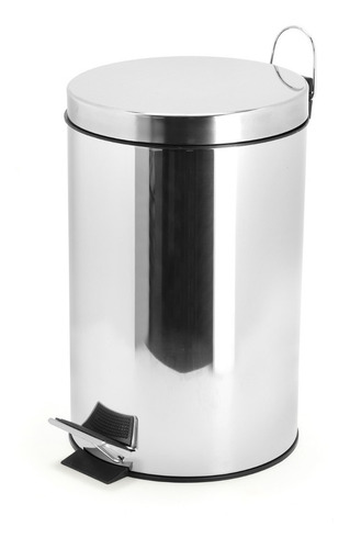 Imagen 2 de 9 de Tacho Basura Cesto Residuos 20 Litros Pedal Acero Inoxidable