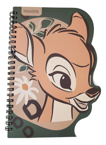 Libreta Con Forma De Bambi Disney Proarte 21x14cm 60 Hojas