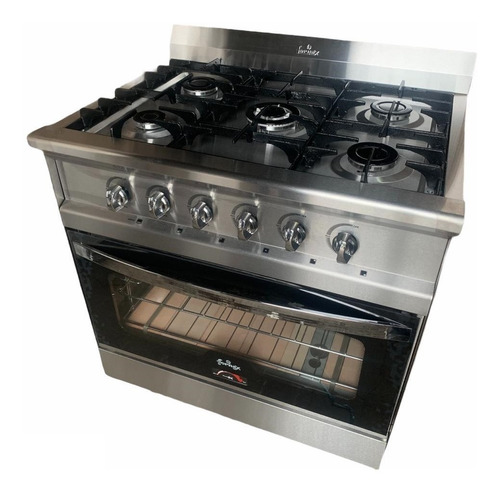 Cocina Industrial Fornax Versatil 5 Hornallas 86cm. Visor