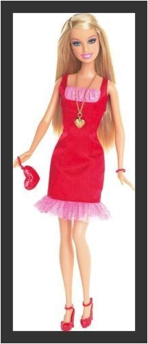 Barbie Valentine Glam 2009 En Vestido De Saten Rojo