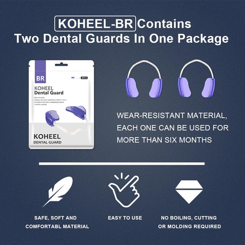 Koheel Protector Bucal Ajustable Para Bruxismo 2 Unidades Mm