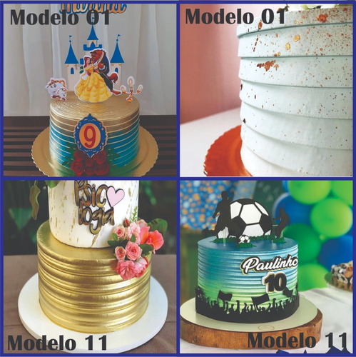 Imagem 7 de 9 de Kit 10 De 20cm + 3 Mini Espatula Decorativa De Bolo.aço Inox