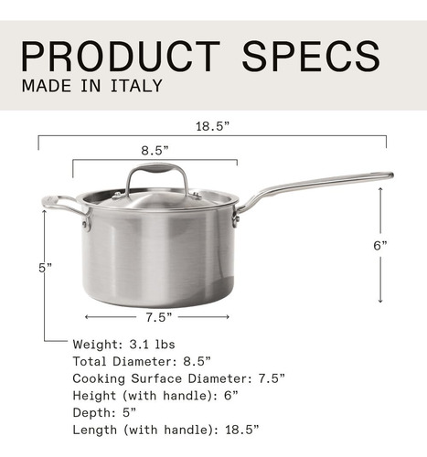 Utensilios De Cocina - Cacerola De Acero Inoxidable De 4 Cua
