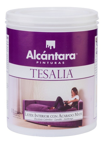 Pintura Látex Interior Tesalia Color 1 Litro Alcántara