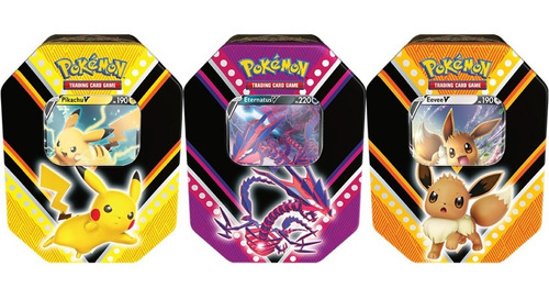 Pokémon 3 Lata Poderes V - Pikachu V / Eevee V / Eternatus V