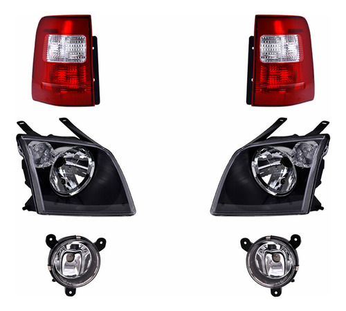 Kit 4 Faros + Calaveras Depo P/ Ford Ecosport 2006 A 2007