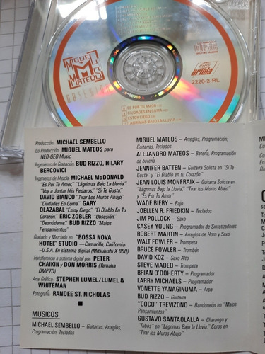 Miguel Mateos - Obsesión. Cd - Primera Ed.