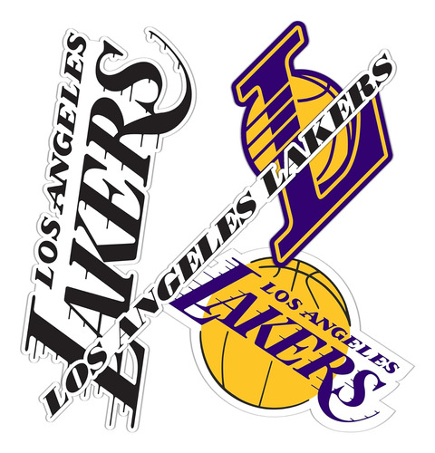 Los Angeles Lakers Nba - Calcomanía De Vinilo Licencia...