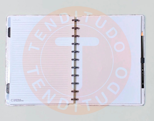 Imagem 3 de 6 de Caderno Inteligente Bianco Grande Deluxe Disco Preto 80 Fls