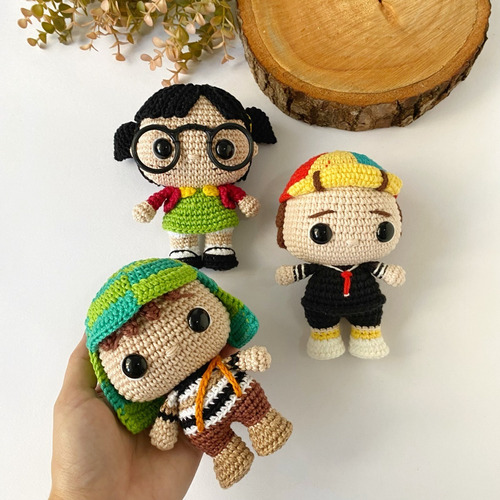 Kit Conjunto Chaves Quico E Chiquinha - Amigurumi Funko Pop