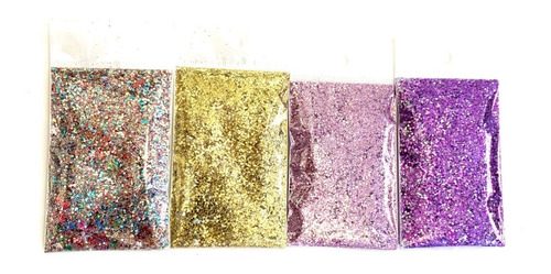 4 Pacote De Mix Glitter Import 4 Cores 85 G Make Unha Corpo