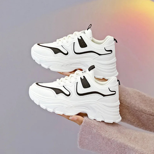Zapatillas Gruesas, Zapatos Deportivos Casuales A La Moda Para Mujer