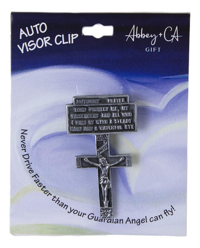 (abbey & Ca Gift Auto Visor Clip, Motorist Prayer, Multi