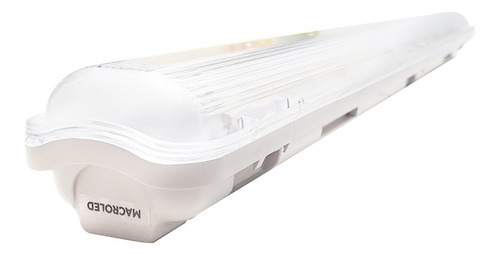 Imagen 1 de 8 de Portatubo Estanco 60cm Para 2 Tubo Led Ip65 Macroled