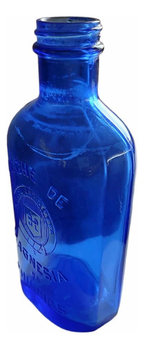 Botella Azul De Leche De Magnesia Phillips (Usado)