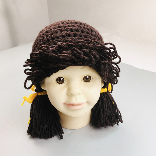 Gorro Tejido A Ganchillo Para Bebés Y Bebés, Trenzado B
