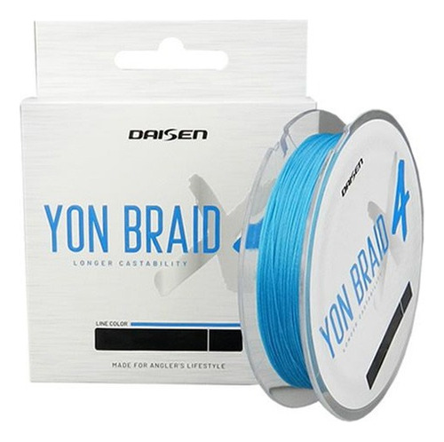 Linha Multifilamento Daisen Yon Braid 4x 0,17mm 200m Cor Azul